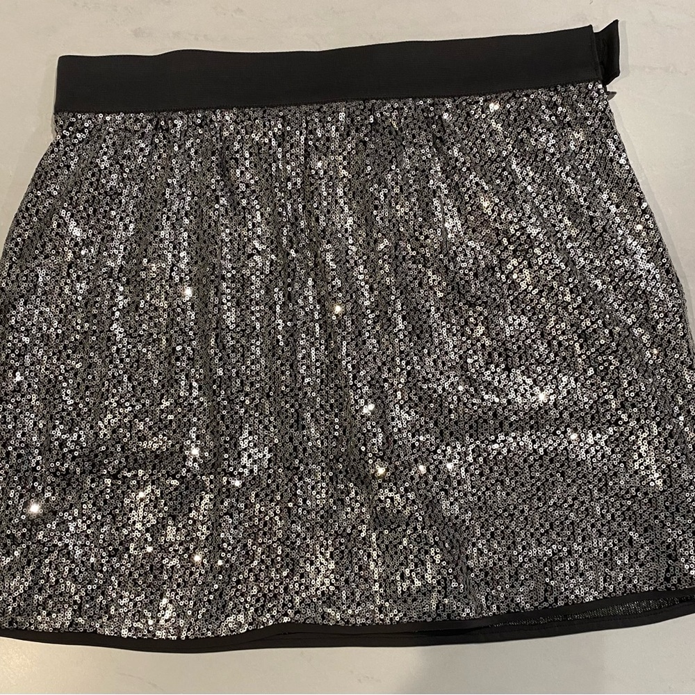 Gap Women's Size 14 Grey & Silver Sequined Skirt